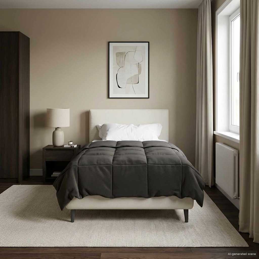 vidaXL Edredón de Verano 140 x 200 cm Verano Gris antracita
