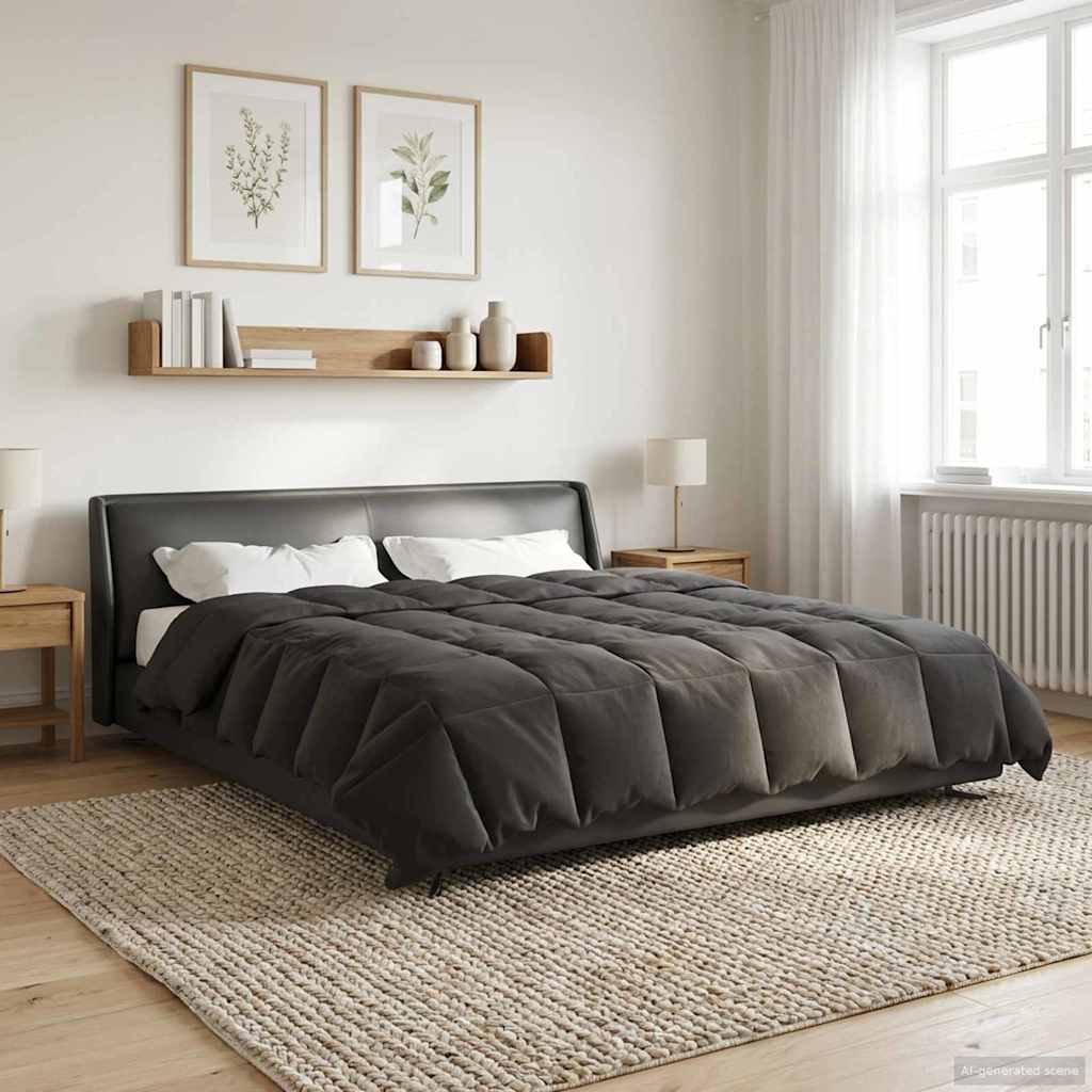 vidaXL Edredón de Verano 200 x 200 cm Verano Gris antracita