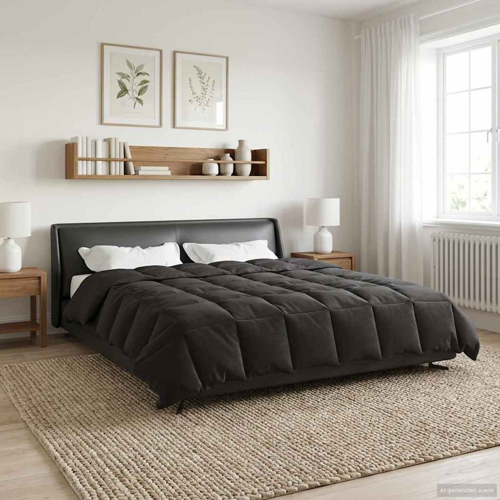 vidaXL Edredón de Verano 200 x 240 cm Verano Gris antracita