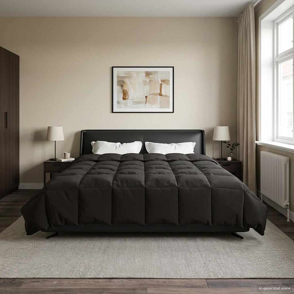 vidaXL Edredón de Verano 200 x 220 cm Verano Gris antracita