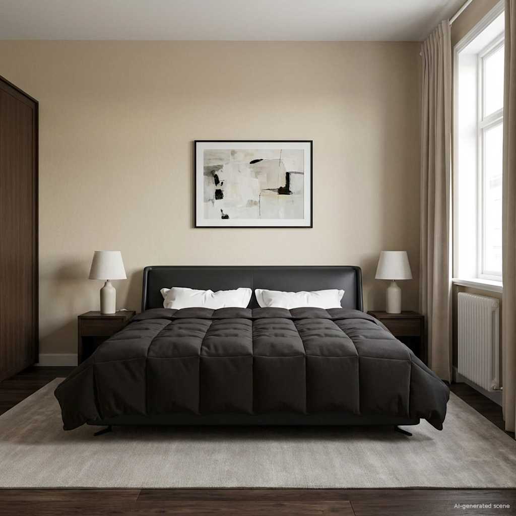 vidaXL Edredón de Verano 220 x 260 cm Verano Gris antracita