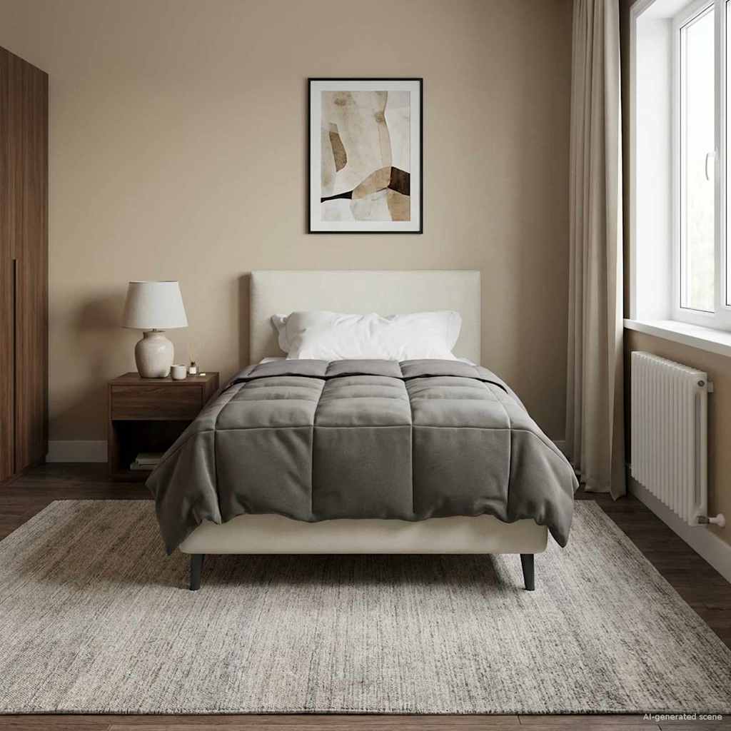 vidaXL Edredón de Verano 155 x 200 cm Verano Gris Claro Transpirable