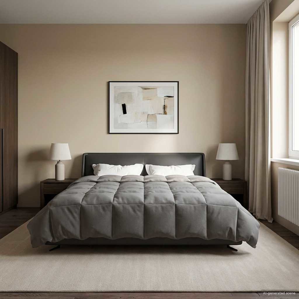 vidaXL Edredón de Verano 240 x 260 cm Verano Gris Claro Transpirable