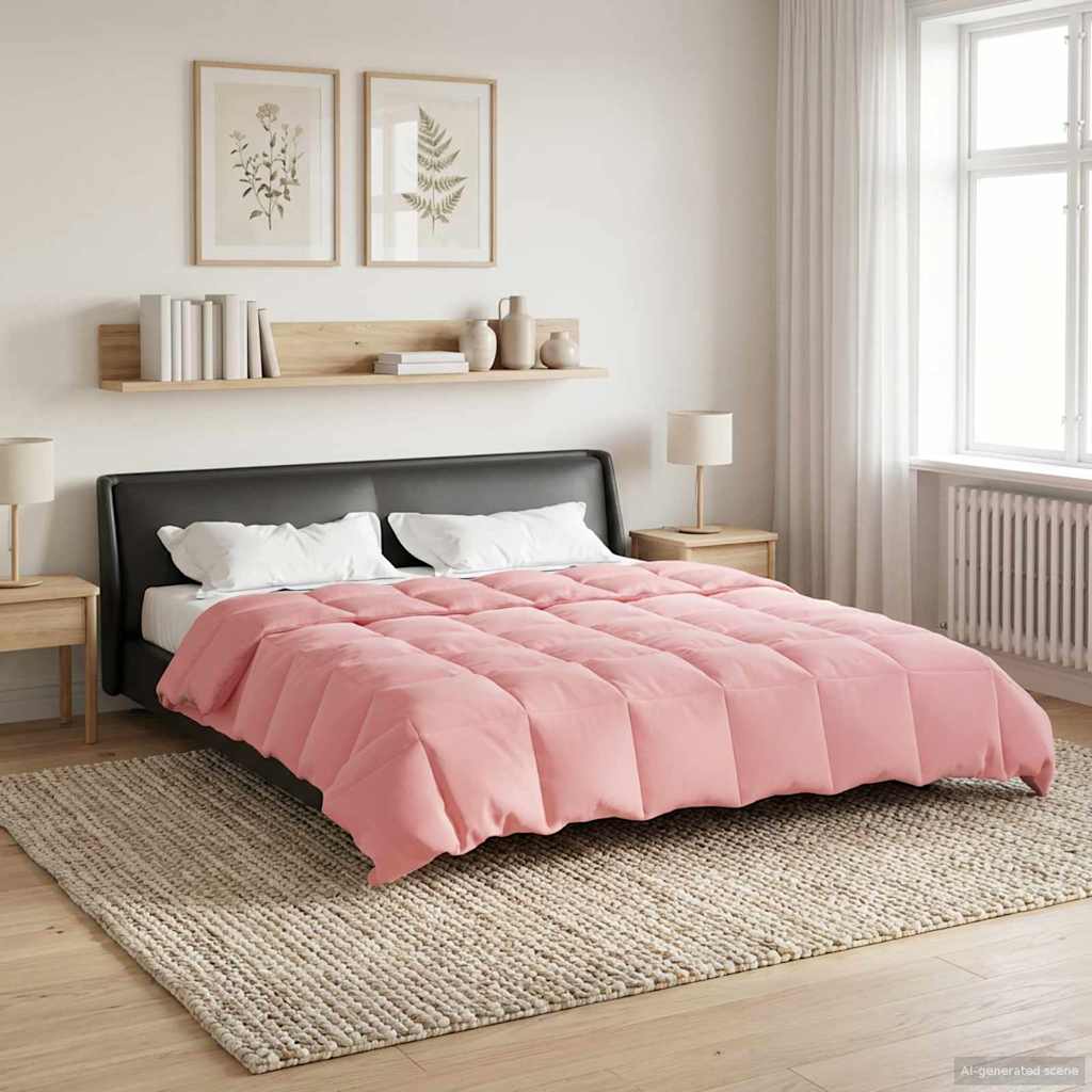 vidaXL Edredón de Verano 200 x 220 cm Verano Rosa Transpirable