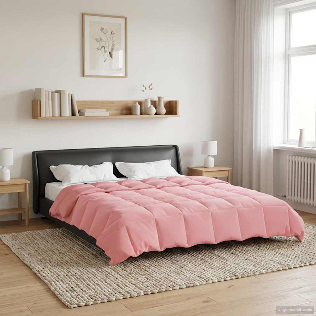 vidaXL Edredón de Verano 240 x 260 cm Verano Rosa Transpirable