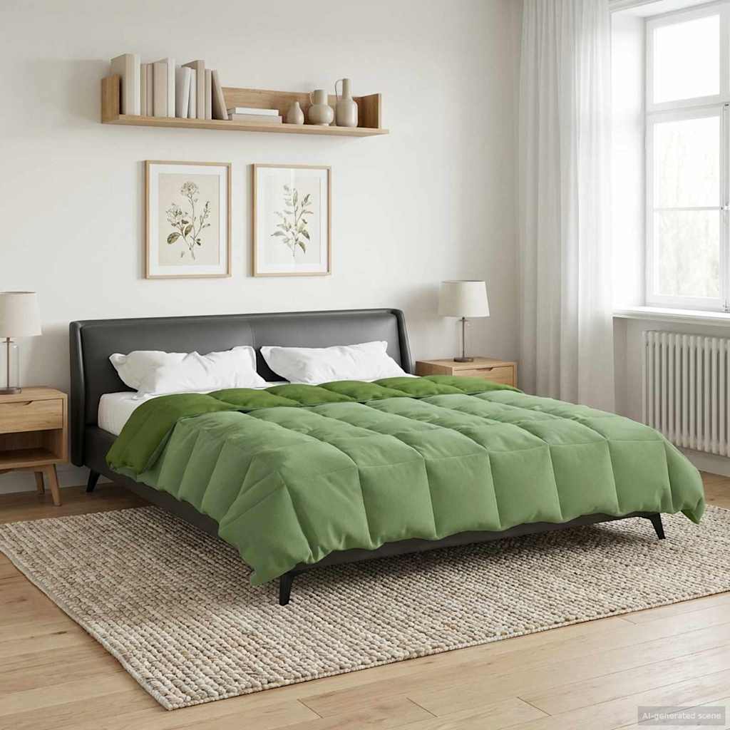vidaXL Edredón de Verano 200 x 240 cm Verano Verde Transpirable