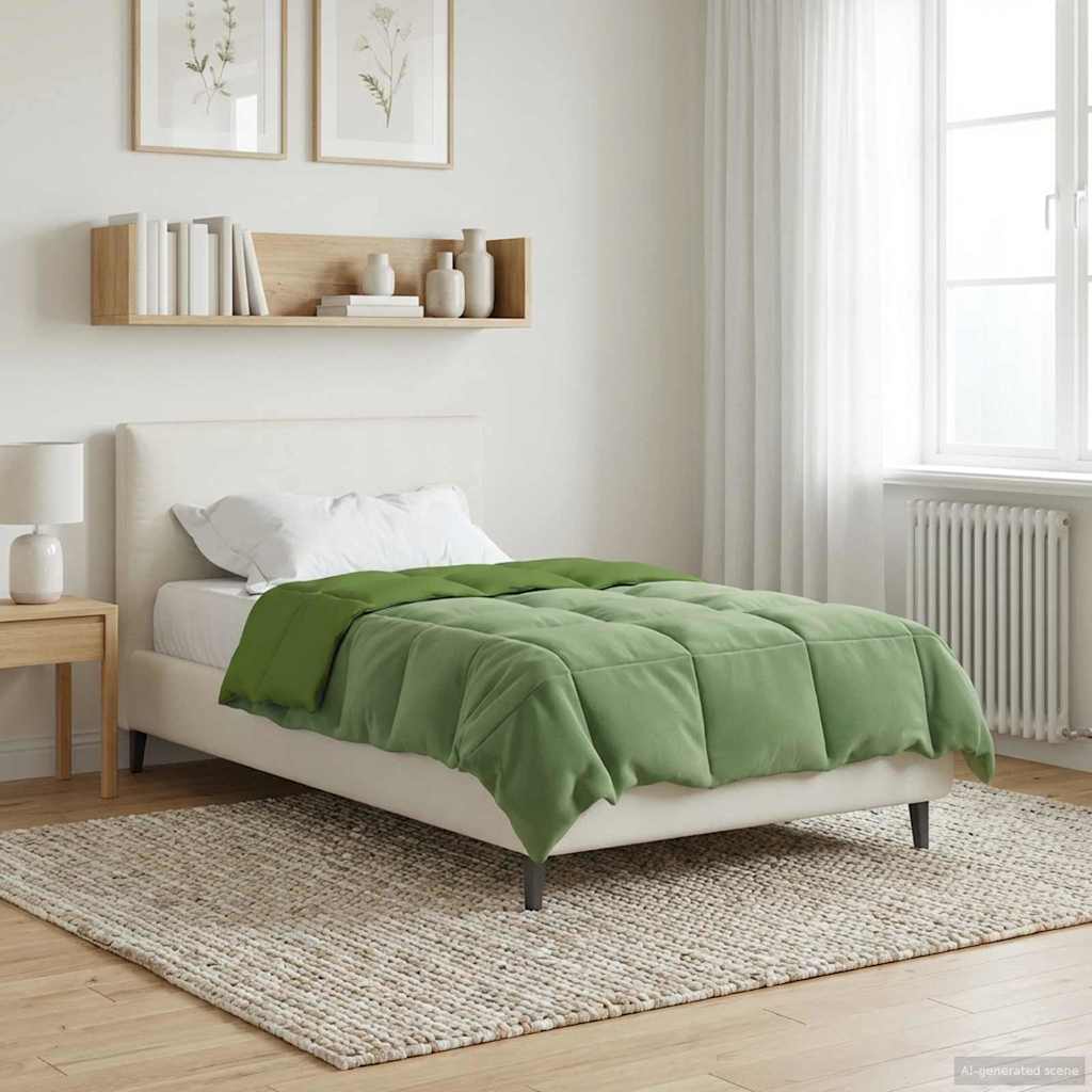 vidaXL Edredón de Verano 140 x 220 cm Verano Verde Transpirable