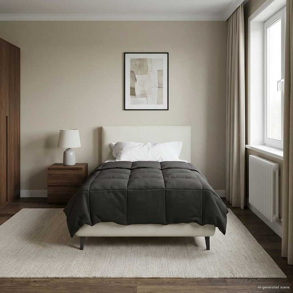 vidaXL Edredón de Todo el Año 140 x 200 cm 4 estaciones Gris antracita