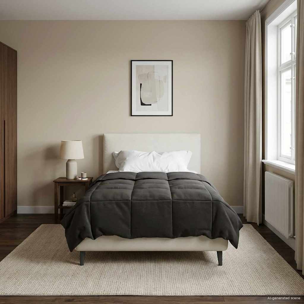 vidaXL Edredón de Todo el Año 155 x 220 cm 4 estaciones Gris antracita