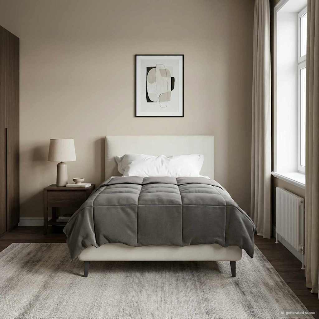 vidaXL Edredón de Todo el Año 135 x 220 cm 4 estaciones Gris Claro