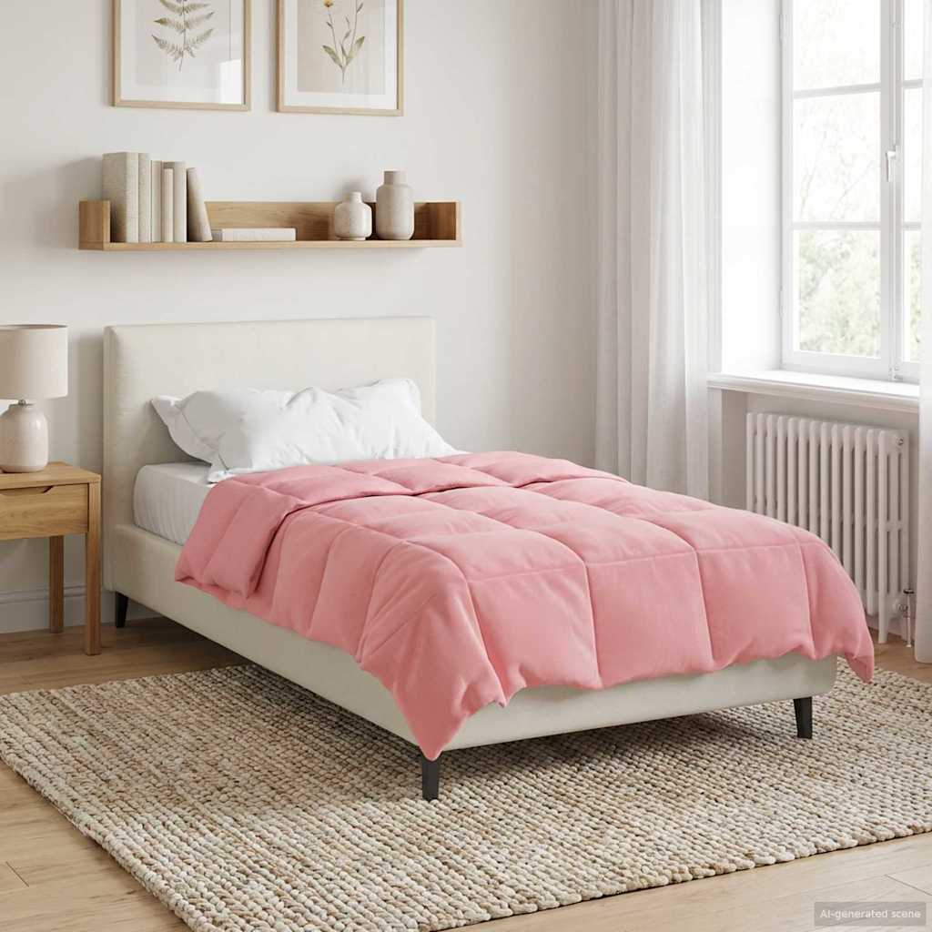 vidaXL Edredón de Todo el Año 155 x 220 cm 4 estaciones Rosa