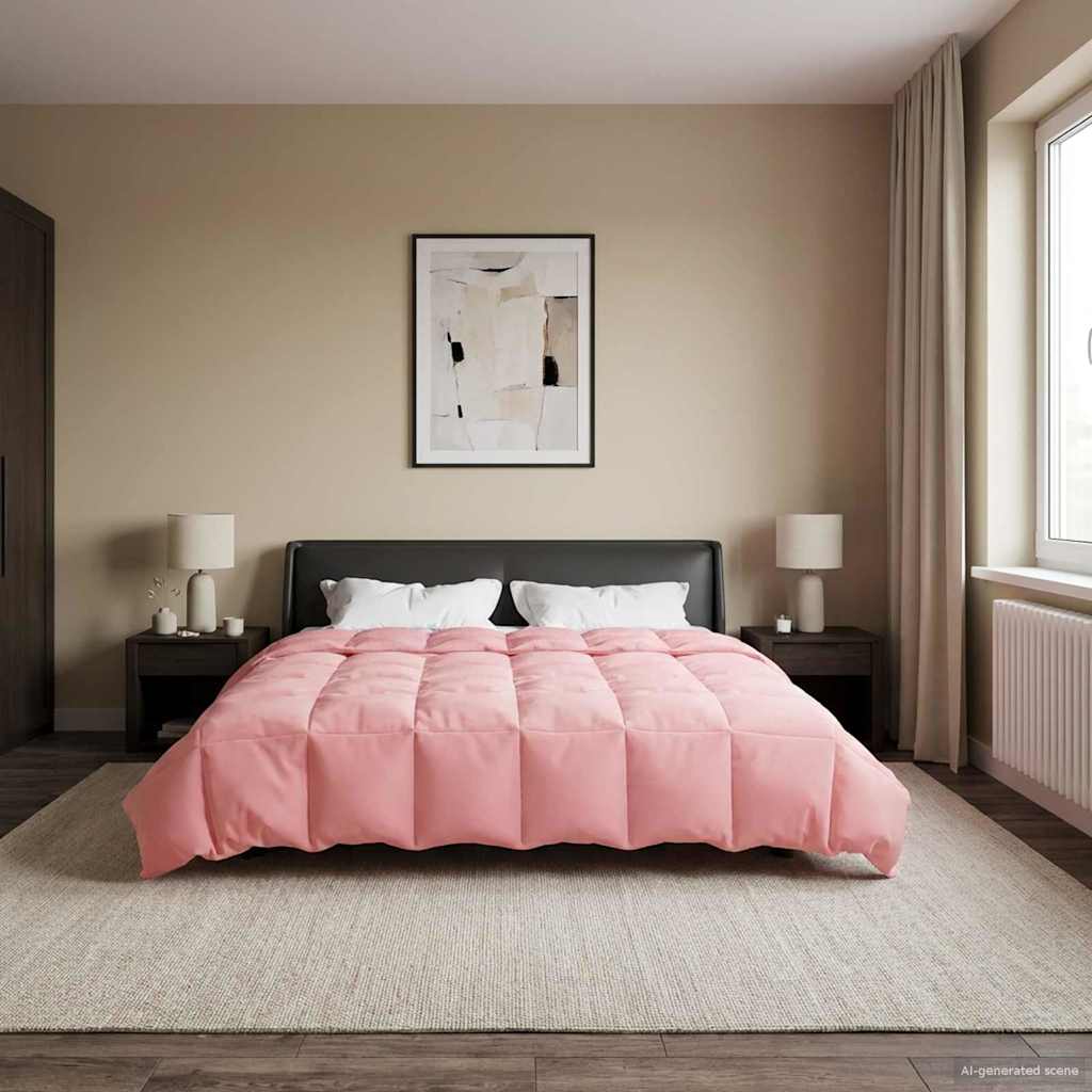 vidaXL Edredón de Todo el Año 240 x 260 cm 4 estaciones Rosa