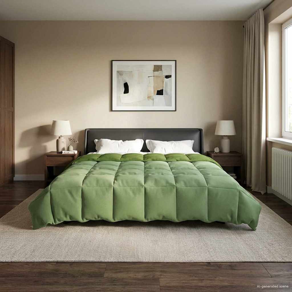 vidaXL Edredón de Todo el Año 200 x 240 cm 4 estaciones Verde