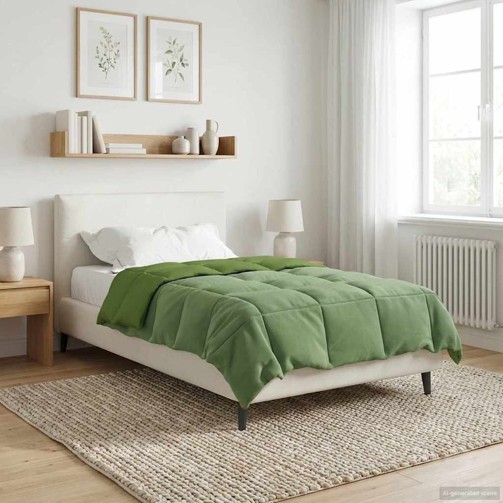 vidaXL Edredón de Todo el Año 155 x 220 cm 4 estaciones Verde