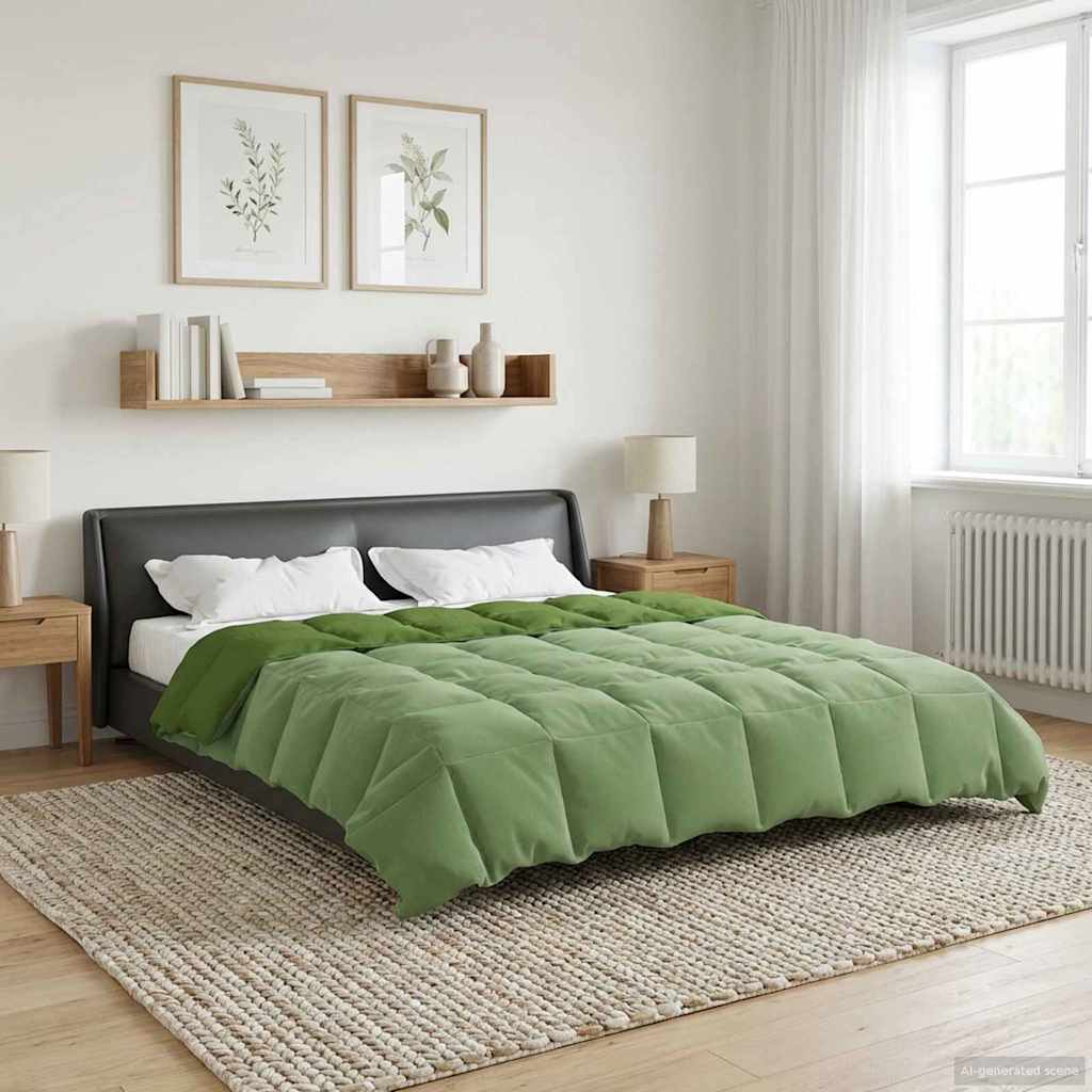 vidaXL Edredón de Todo el Año 240 x 260 cm 4 estaciones Verde