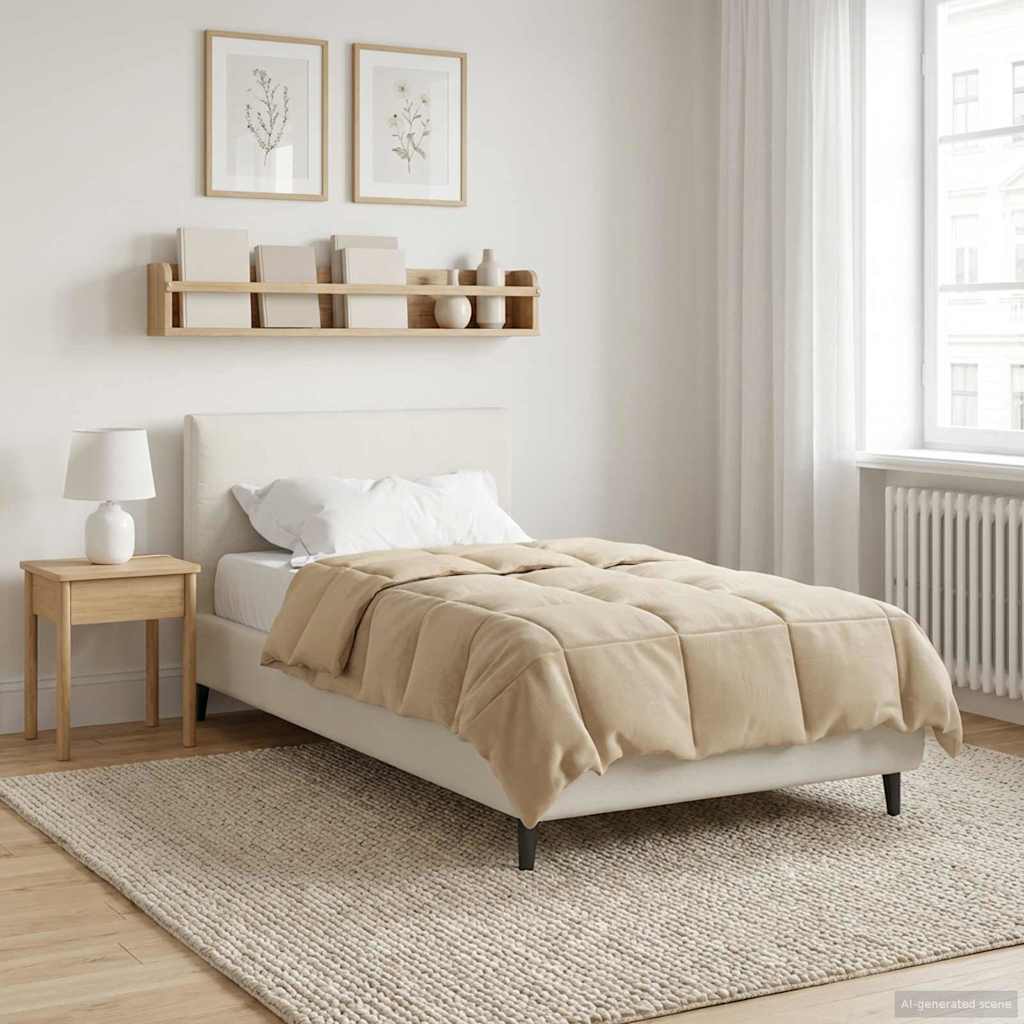 vidaXL Edredón de Todo el Año 135 x 200 cm 4 estaciones Crema