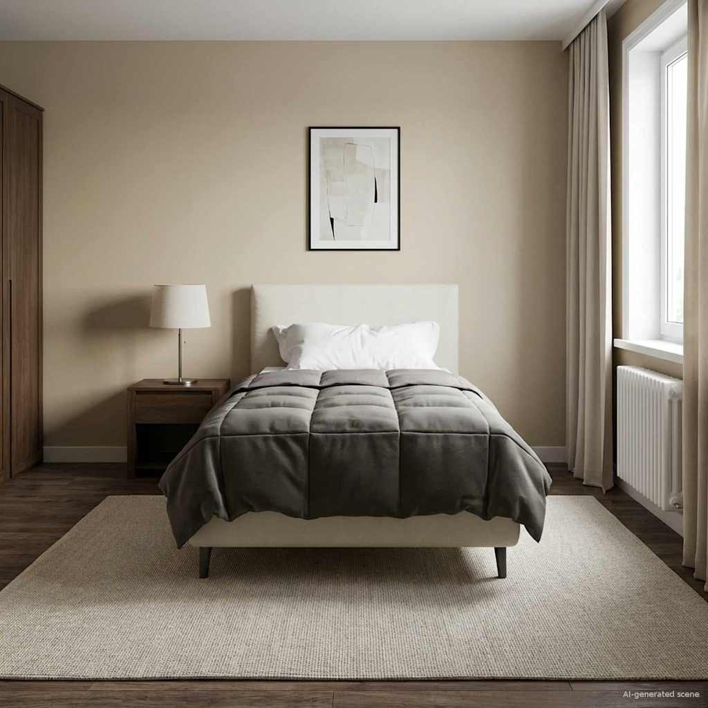vidaXL Edredón de Invierno 140 x 220 cm Invierno Gris Claro