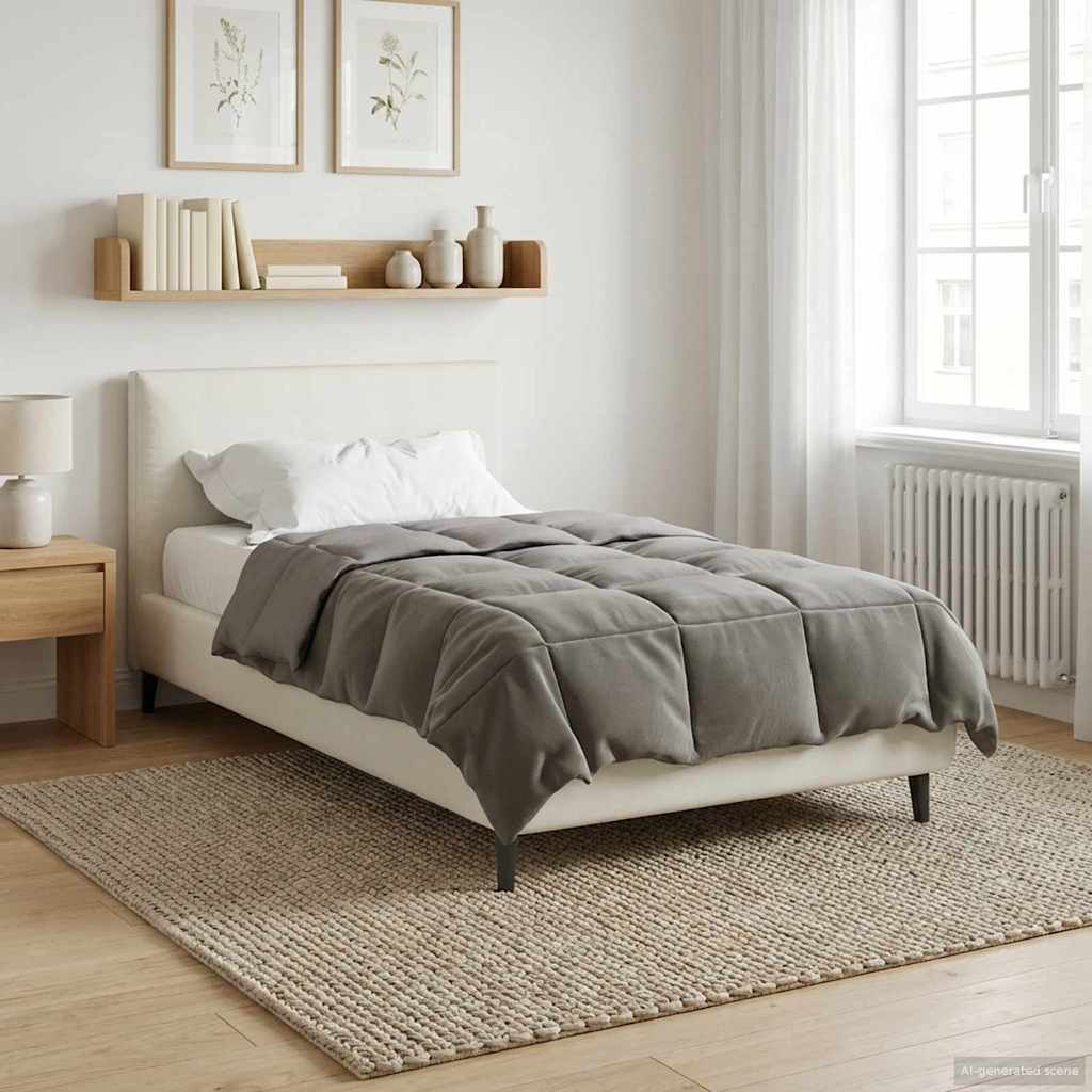 vidaXL Edredón de Invierno 155 x 220 cm Invierno Gris Claro