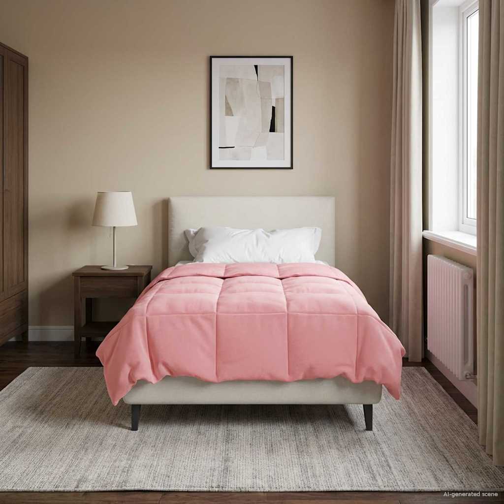 vidaXL Edredón de Invierno 155 x 200 cm Invierno Rosa Transpirable