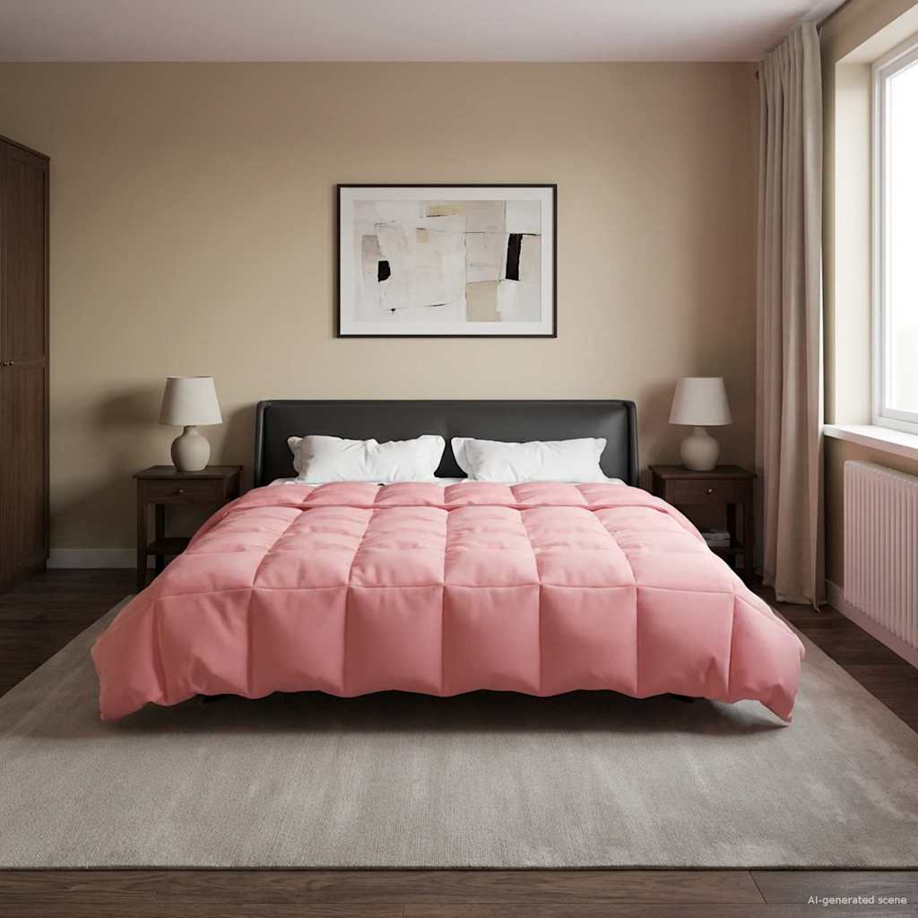 vidaXL Edredón de Invierno 200 x 240 cm Invierno Rosa Transpirable