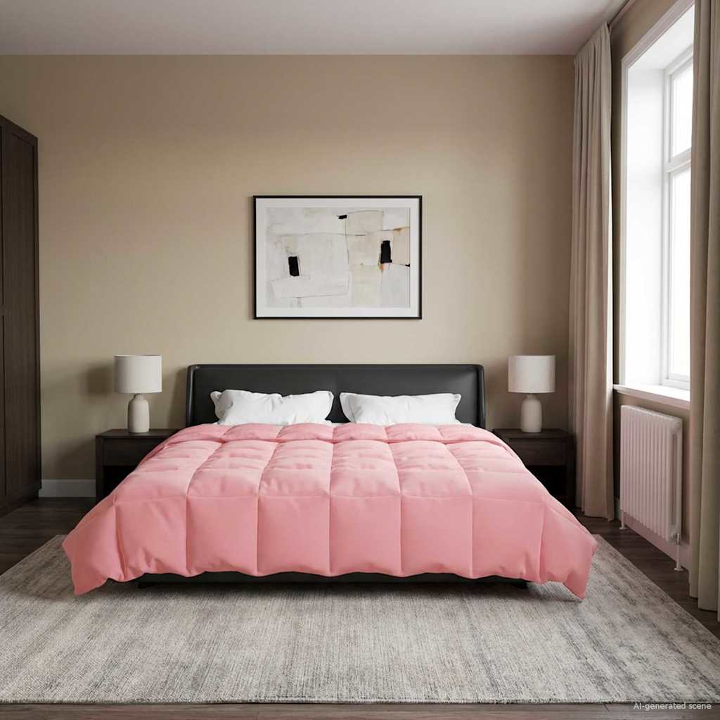 vidaXL Edredón de Invierno 200 x 220 cm Invierno Rosa Transpirable