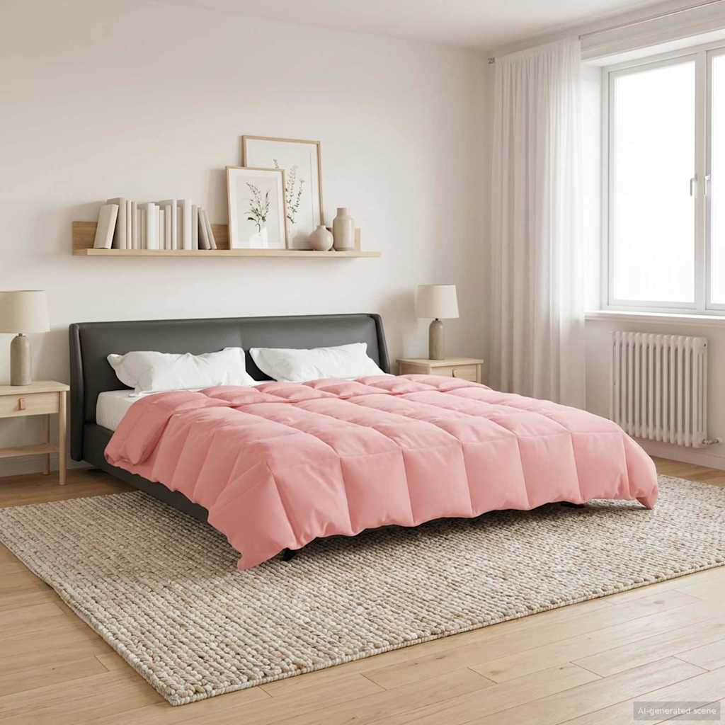 vidaXL Edredón de Invierno 220 x 240 cm Invierno Rosa Transpirable