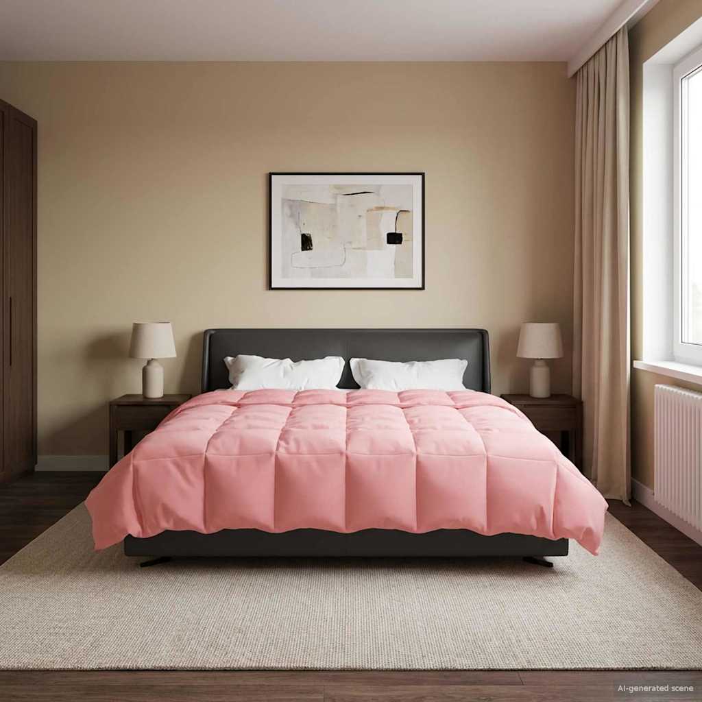 vidaXL Edredón de Invierno 220 x 260 cm Invierno Rosa Transpirable