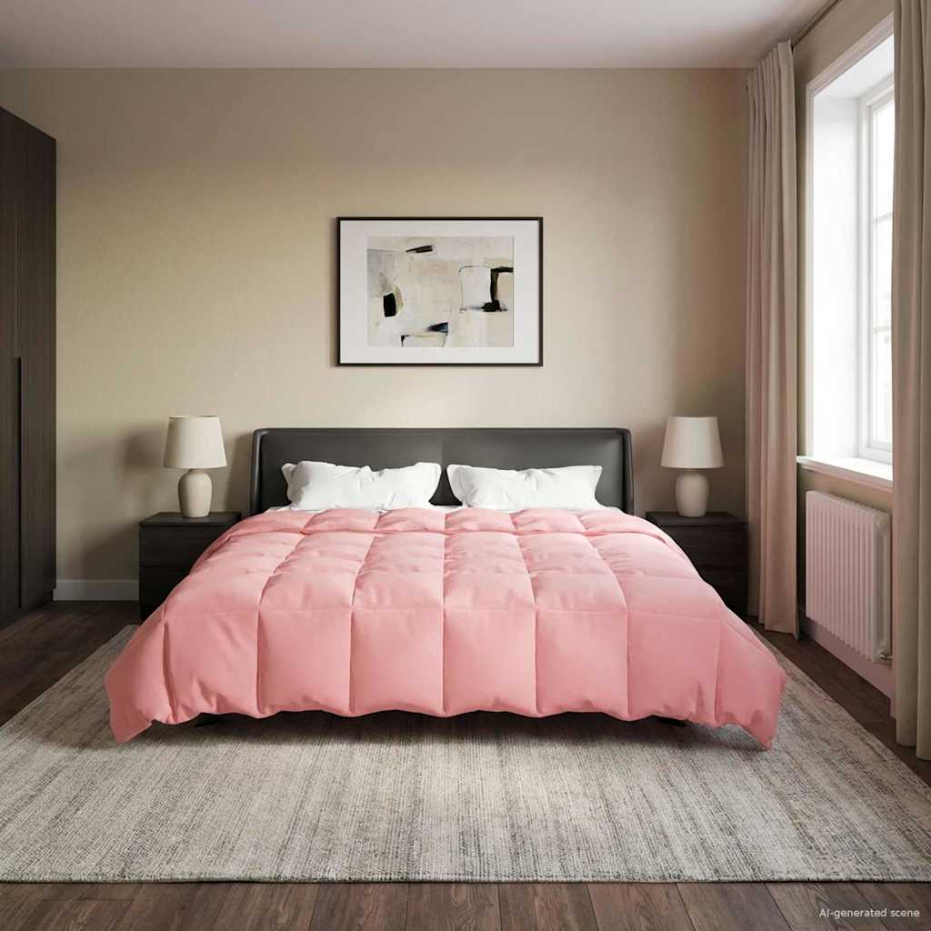 vidaXL Edredón de Invierno 240 x 260 cm Invierno Rosa Transpirable