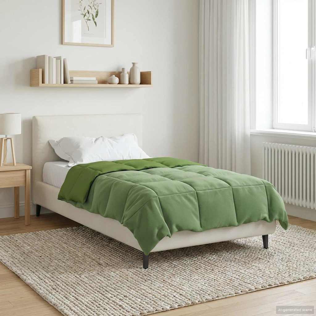 vidaXL Edredón de Invierno 155 x 220 cm Invierno Verde Transpirable