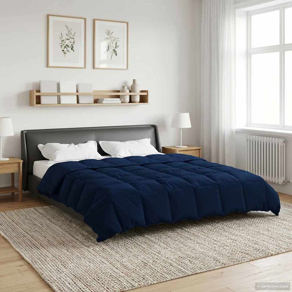 vidaXL Edredón de Invierno 200 x 240 cm Invierno Azul Oscuro