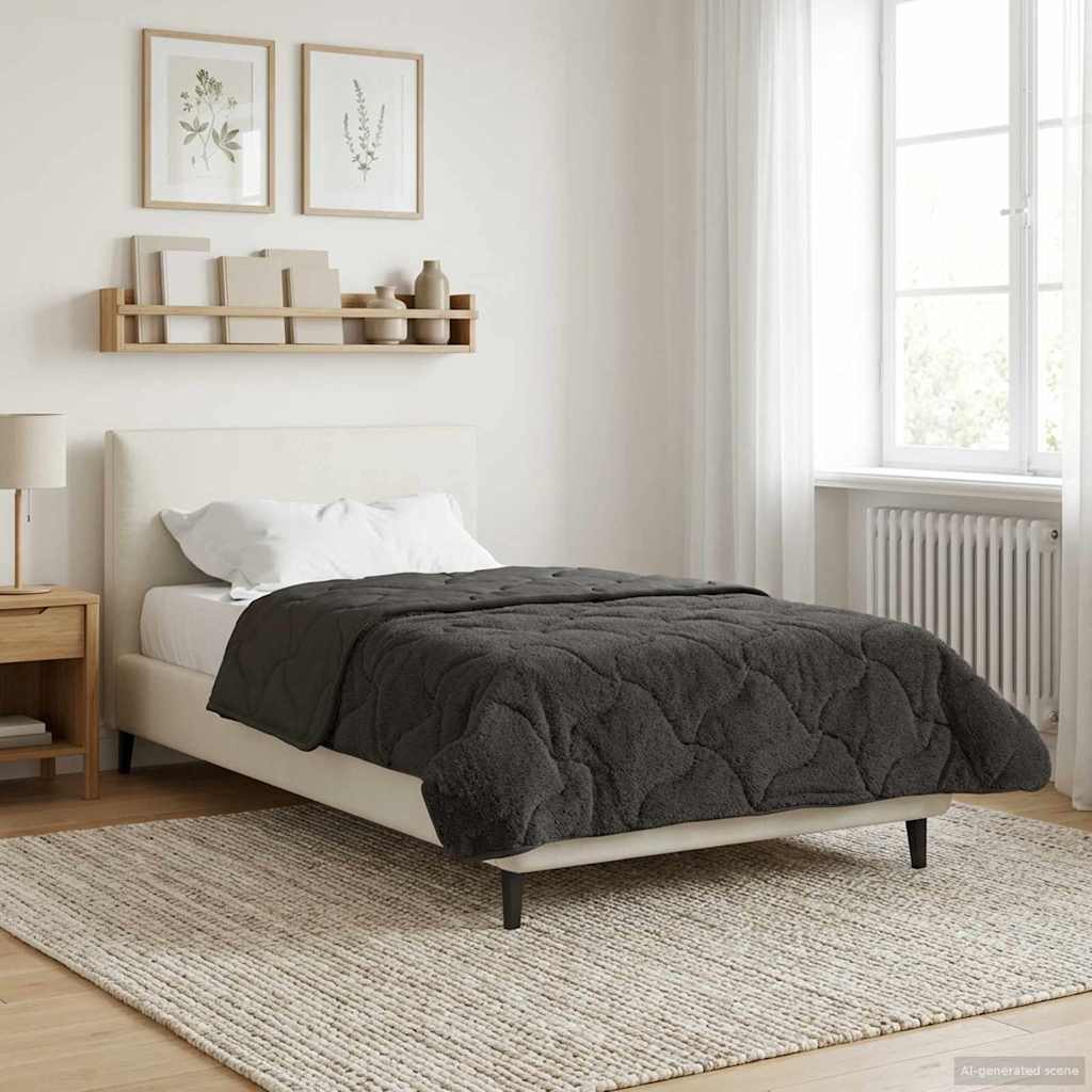 vidaXL Edredón de Verano 155 x 200 cm Verano Gris antracita