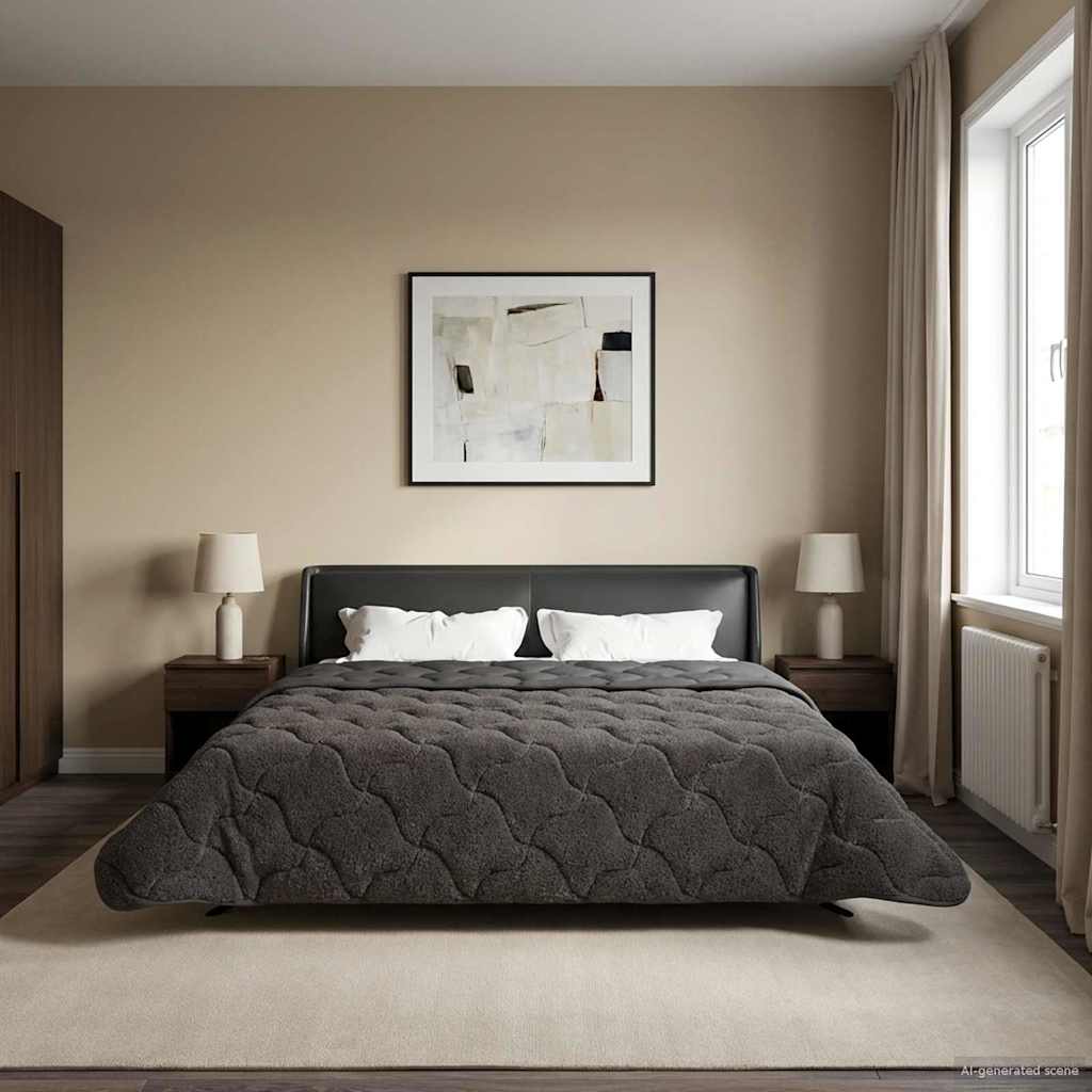 vidaXL Edredón de Verano 200 x 240 cm Verano Gris antracita