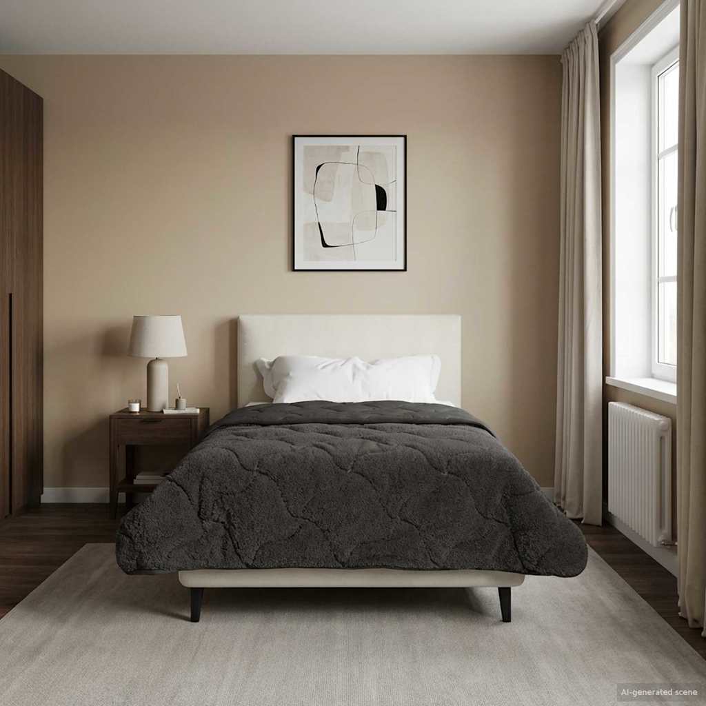vidaXL Edredón de Verano 140 x 220 cm Verano Gris antracita