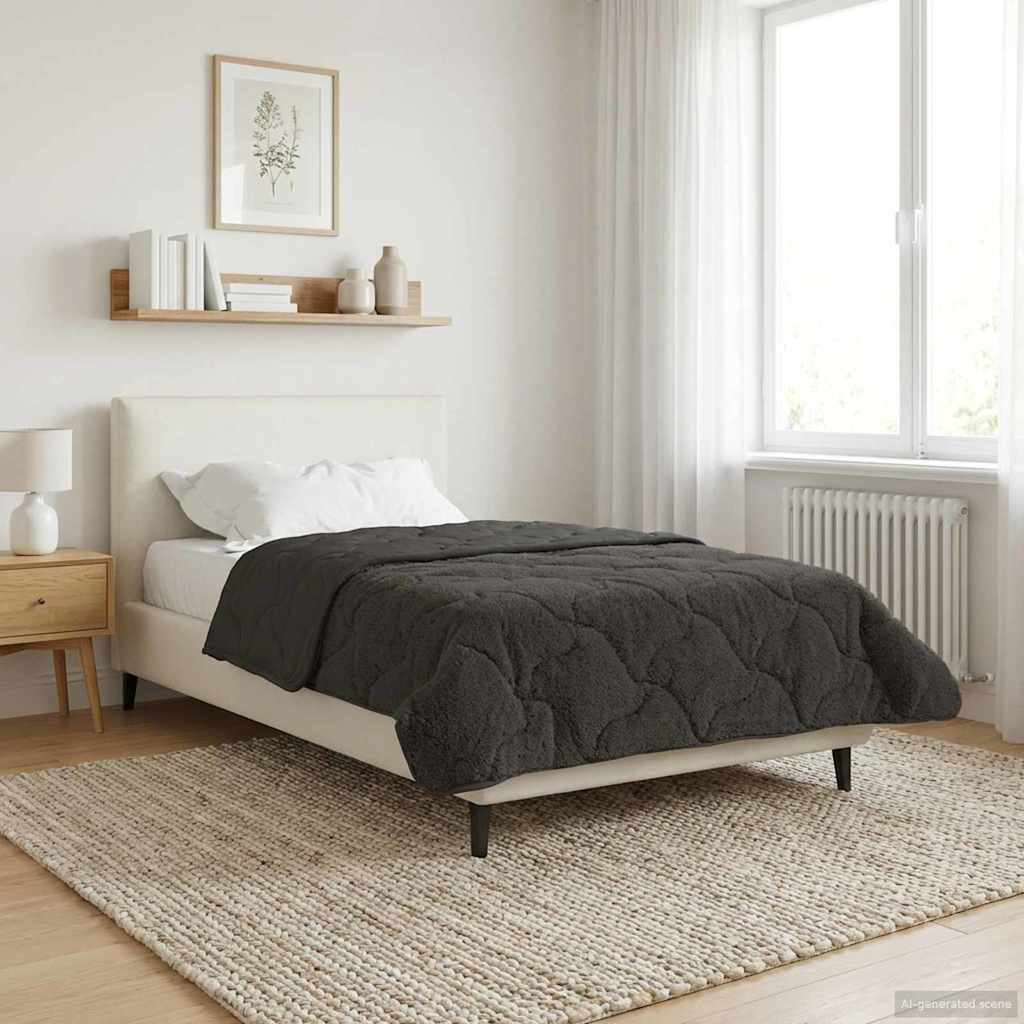 vidaXL Edredón de Verano 155 x 220 cm Verano Gris antracita