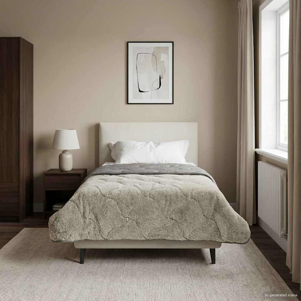 vidaXL Edredón de Verano 155 x 200 cm Verano Gris claro Transpirable