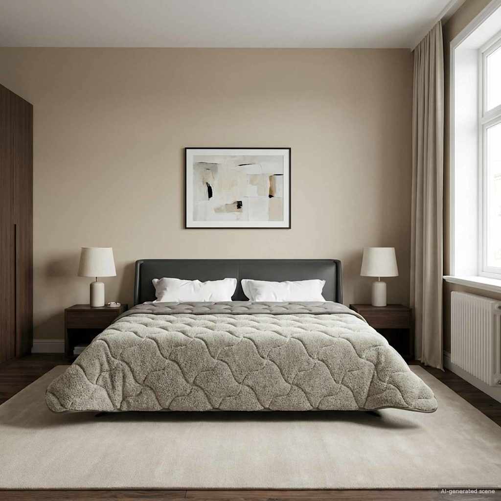 vidaXL Edredón de Verano 200 x 240 cm Verano Gris claro Transpirable