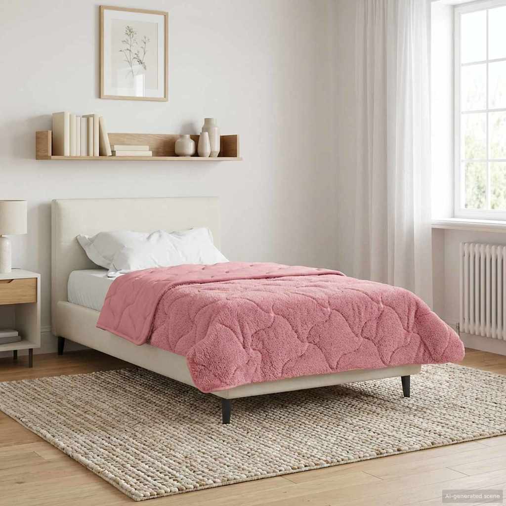 vidaXL Edredón de Verano 140 x 220 cm Verano Rosa Transpirable