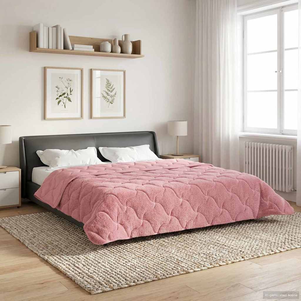vidaXL Edredón de Verano 200 x 240 cm Verano Rosa Transpirable