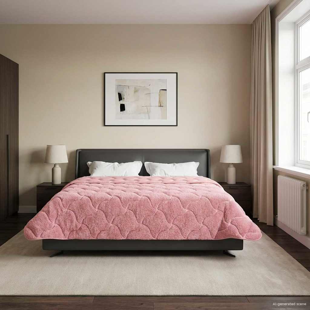 vidaXL Edredón de Verano 220 x 240 cm Verano Rosa Transpirable