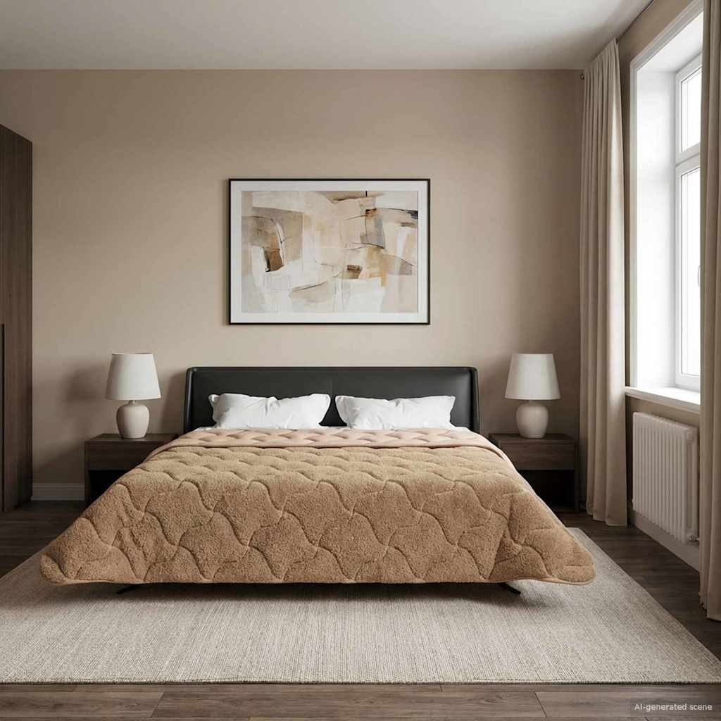 vidaXL Edredón de Verano 220 x 240 cm Verano Gris topo Transpirable