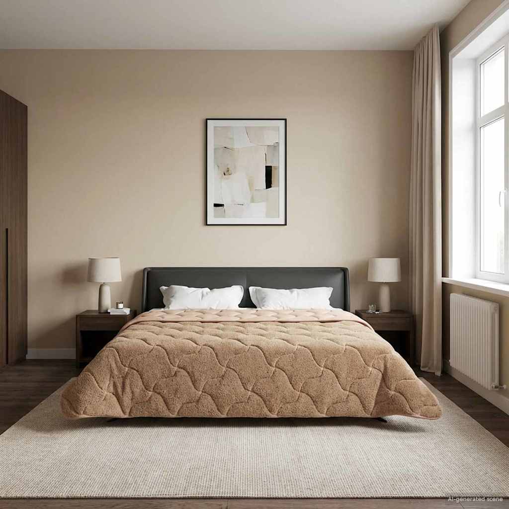 vidaXL Edredón de Verano 220 x 260 cm Verano Gris topo Transpirable