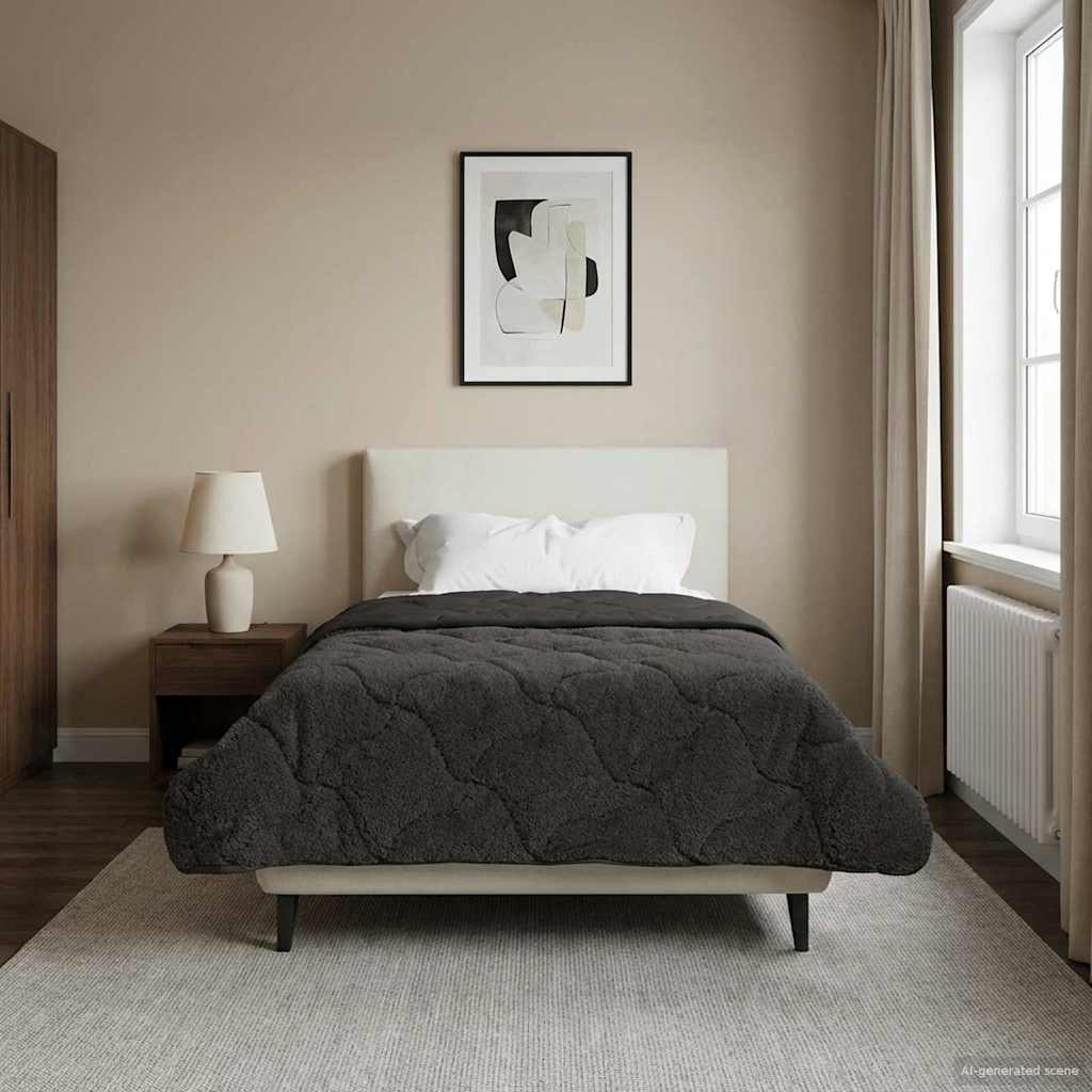 vidaXL Edredón de Invierno 140 x 220 cm Invierno Antracita
