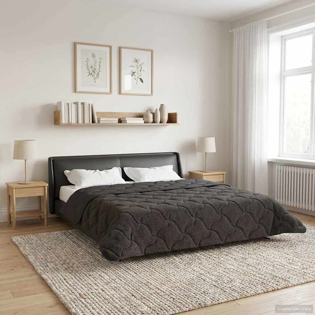 vidaXL Edredón de Invierno 200 x 240 cm Invierno Antracita