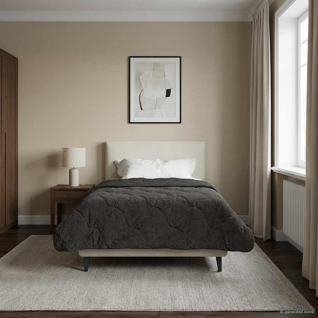 vidaXL Edredón de Invierno 140 x 220 cm Invierno Antracita