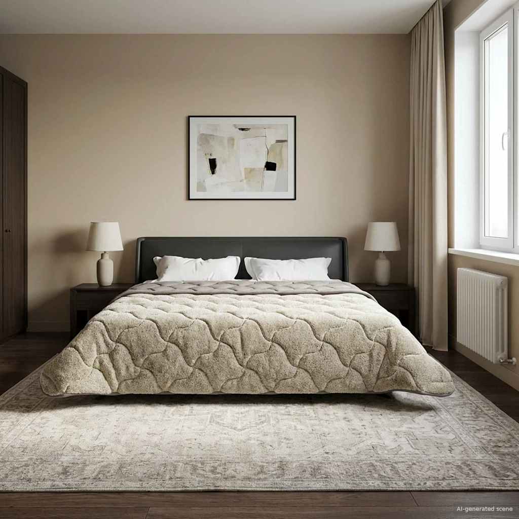 vidaXL Edredón de Invierno 220 x 240 cm Invierno Gris claro