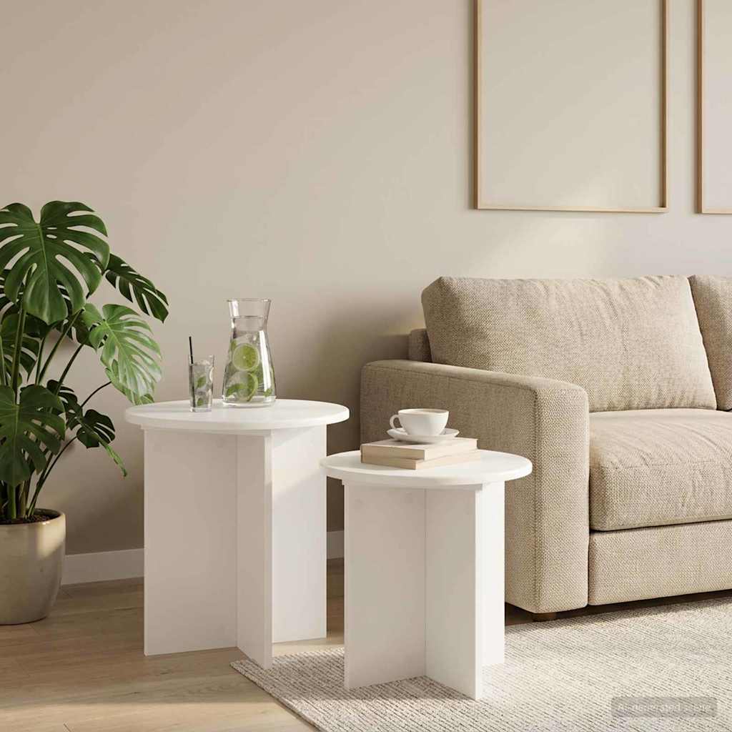 vidaXL Conjunto de mesas auxiliares 2 uds. Ø 45 x 45 cm
