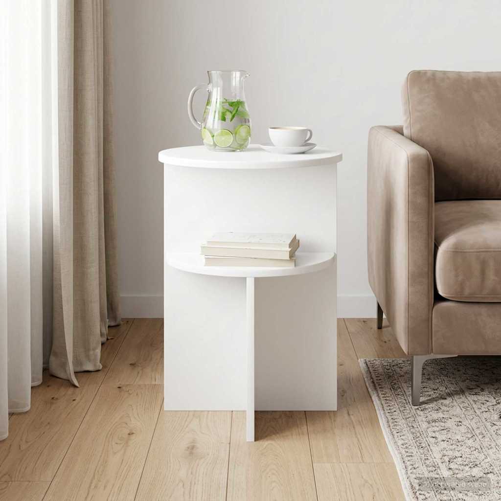 vidaXL Mesa lateral Ø 39,5 x 55 cm Madera de Ingeniería