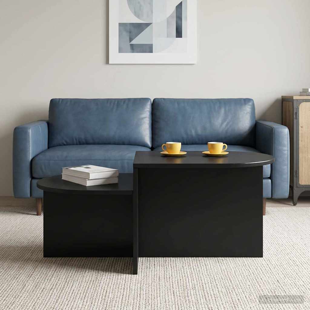 vidaXL Mesa de Café Roble Negro 100 x 50 x 40 cm Madera de Ingeniería