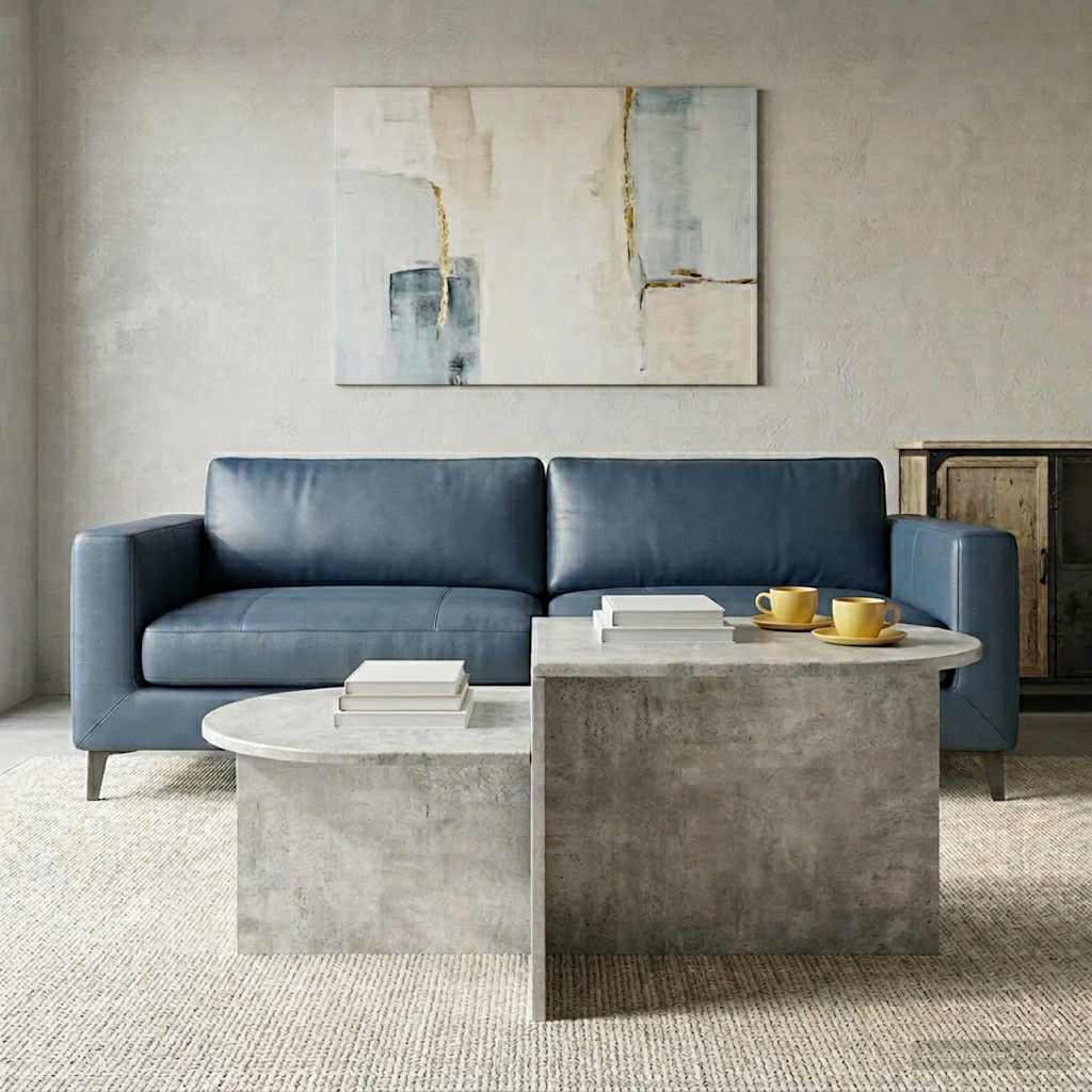 vidaXL Mesa de Café Gris Hormigón 100 x 50 x 40 cm
