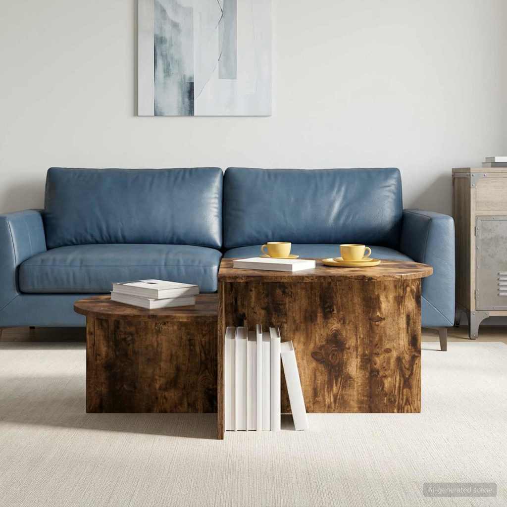 vidaXL Mesa de Café Roble Ahumado 100 x 50 x 40 cm